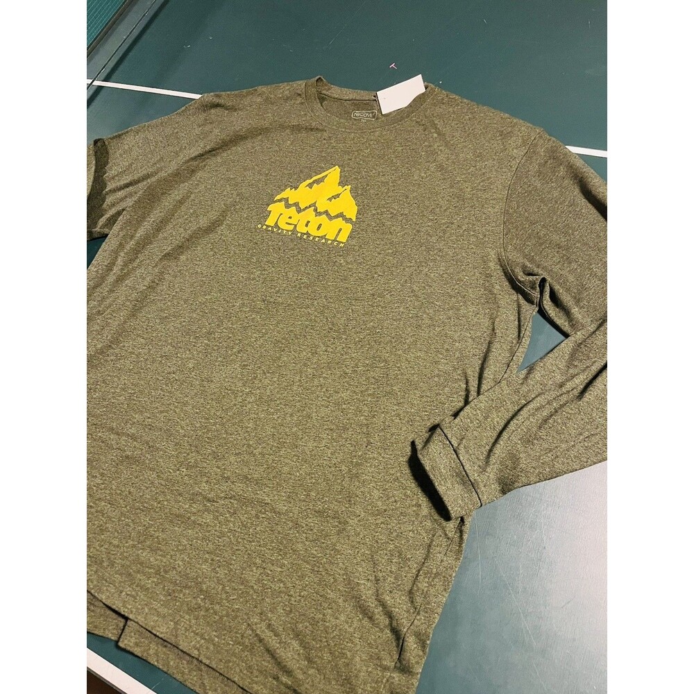 Men’s Teton Gravity Research Long Sleeve Shirt 2XL XXL Green Ski Snowboard Surf